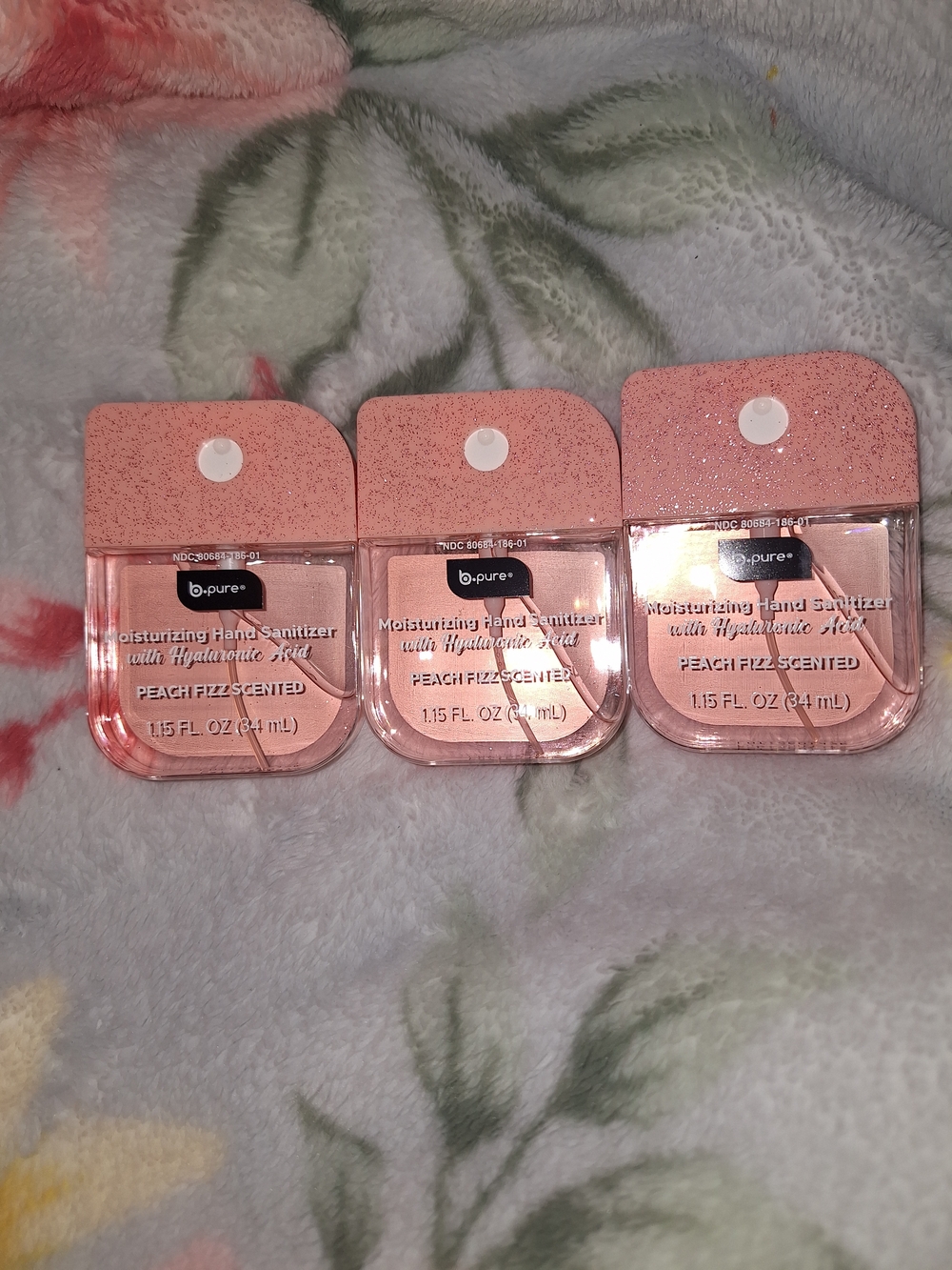 b·pure Peach Fizz Scented Moisturizing Hand Sanitizer Trio